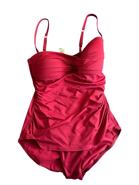 Tommy Bahama Other - Tommy Bahama Womens Raspberry Swim Bathing Suit Rauch Twist Top Slim Straps 12